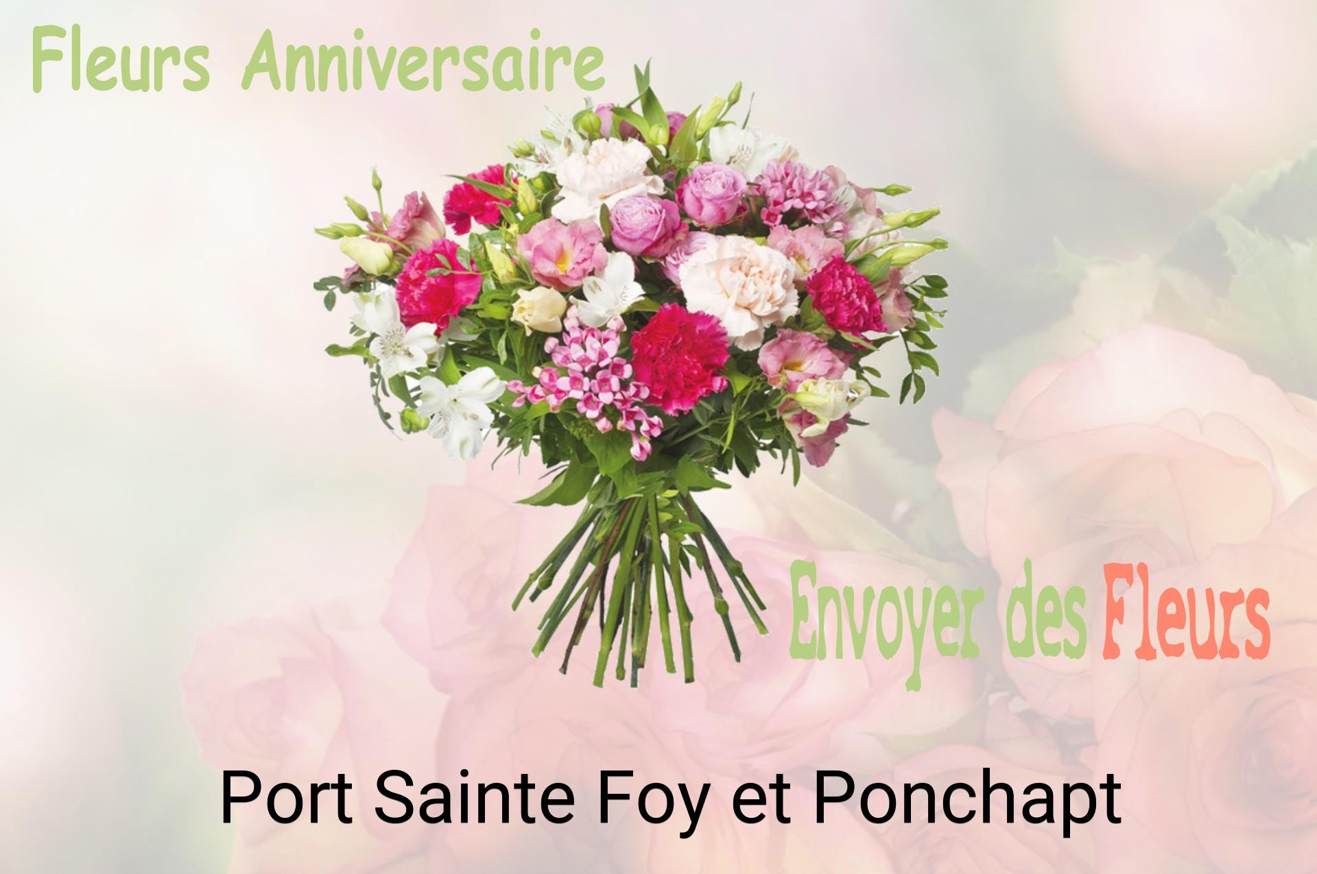 Bouquet de fleurs d’anniversaire livré à Port-Sainte-Foy-et-Ponchapt