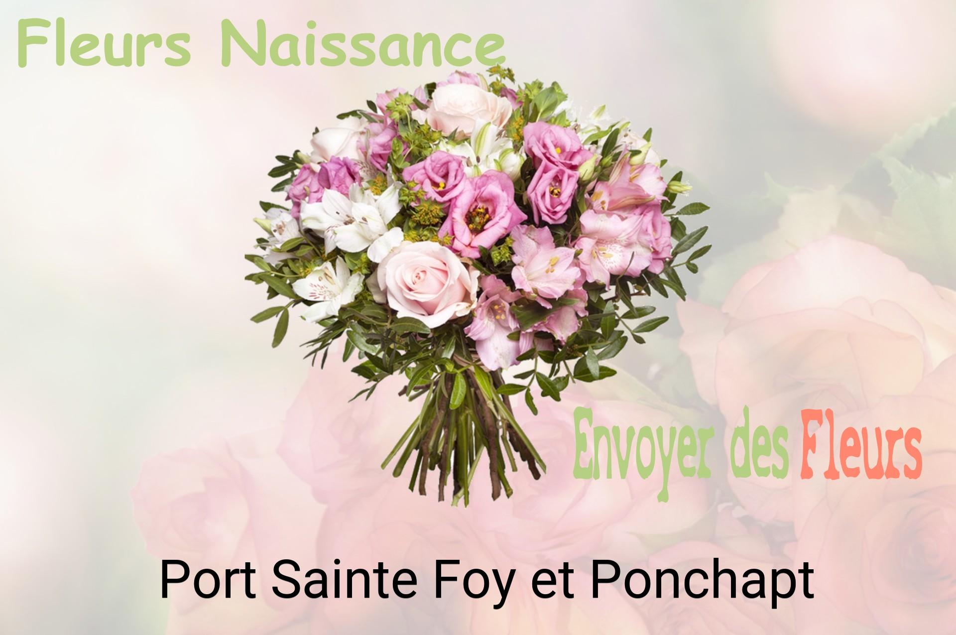Bouquet de fleurs de naissance livré à Port-Sainte-Foy-et-Ponchapt