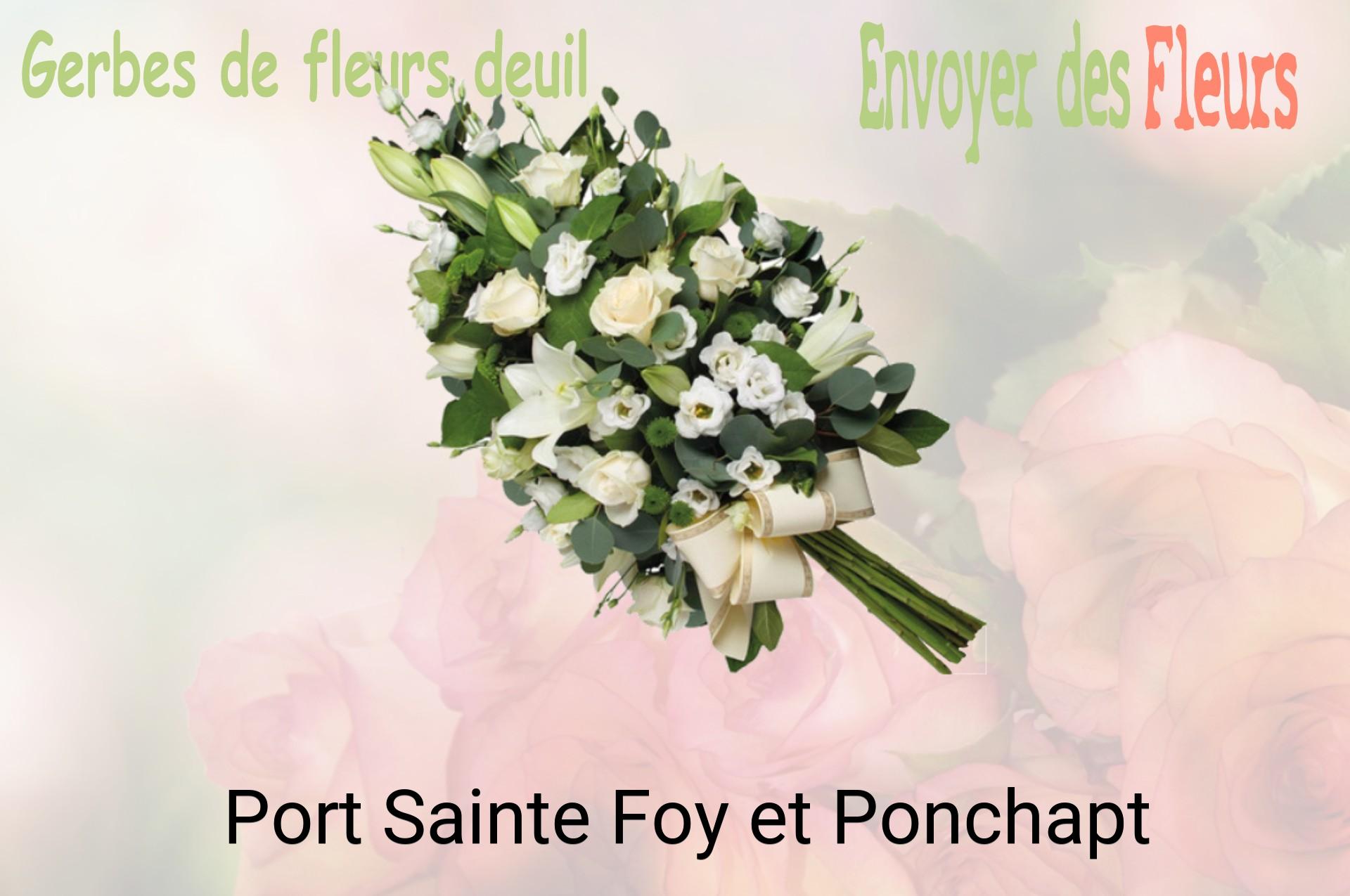 Gerbe de fleurs de deuil livrée à Port-Sainte-Foy-et-Ponchapt